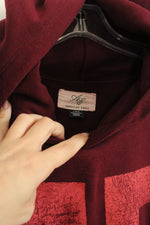 American Eagle Burgundy Hooded Sweatshirt | L