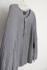Armani Exchange Gray Ribbed 1/4 Button Long Sleeved Shirt | XXL