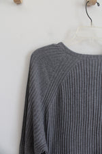 Armani Exchange Gray Ribbed 1/4 Button Long Sleeved Shirt | XXL