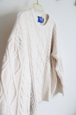 NEW Elfric Eden Cream Cable Knit Sweater | M