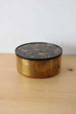 Vintage Oneida Brass Bird Design Round Brass Vanity Powder Trinket Box