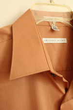 Geoffrey Beene Metallic Brown LS Button-down Shirt | XL