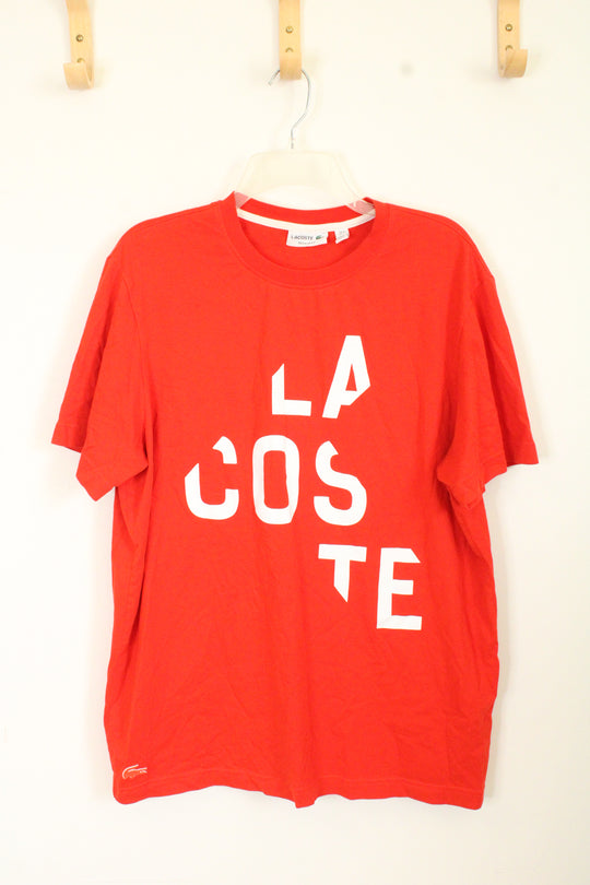 Lacoste Orange Cotton T-shirt | XL