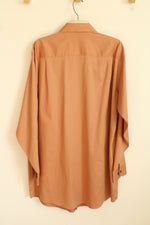 Geoffrey Beene Metallic Brown LS Button-down Shirt | XL