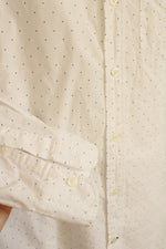 Gap White with Black Dots Cotton LS Button-down Shirt | M