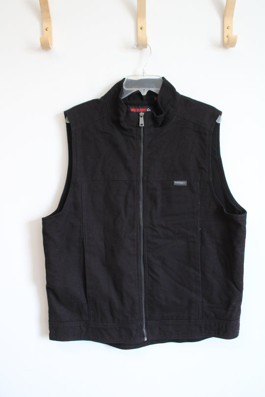 Wolverine Black Fleece Lined Vest | L