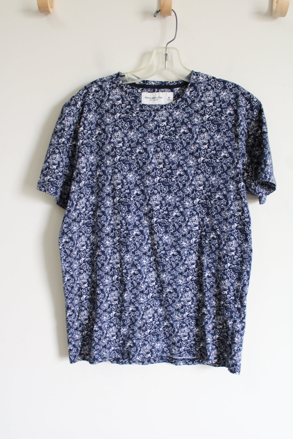 Abercrombie & Fitch Blue Floral Soft A&F Tee | M