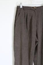 Coldwater Creek Olive Green Sueded Trouser Pant | 10 Petite
