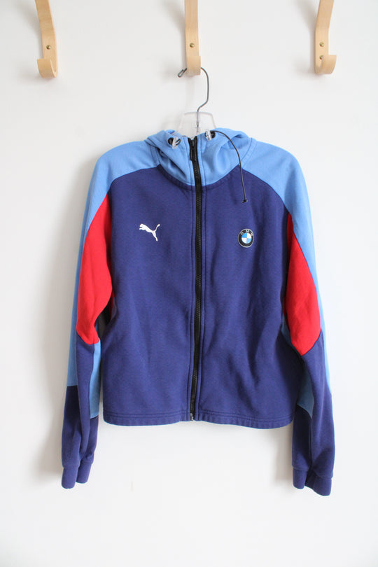 Puma BMW Motorsport Blue & Red Full Zip Jacket | Youth M