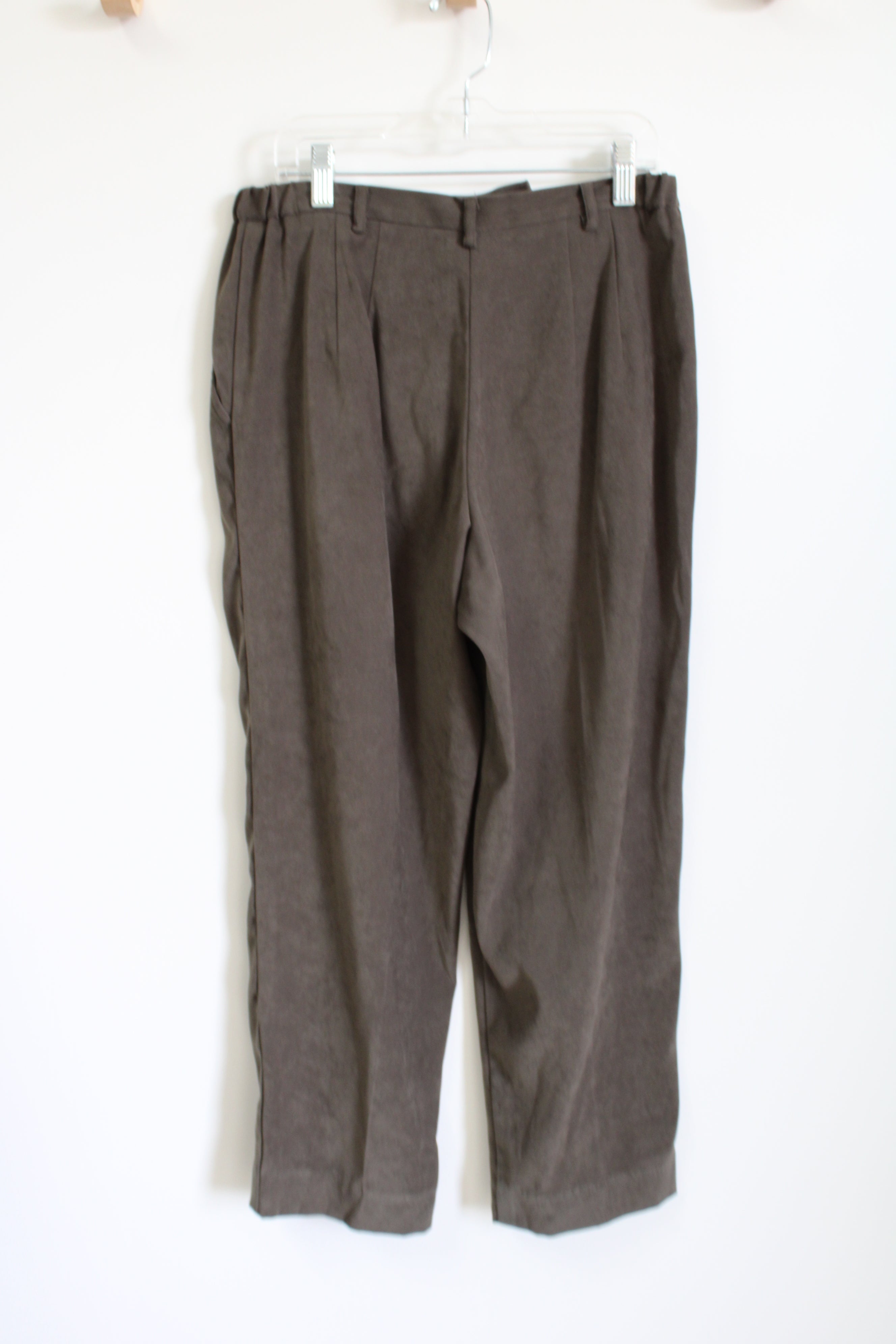 Coldwater Creek Olive Green Sueded Trouser Pant | 10 Petite