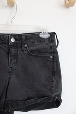Mossimo High Rise Midi Black Denim Shorts | 2