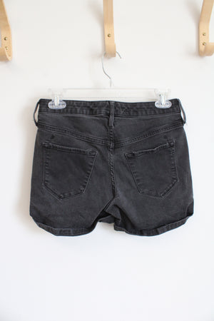 Mossimo High Rise Midi Black Denim Shorts | 2