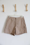 Kim Rogers Sport Tan Cotton Shorts | 6 Petite