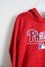 MLB Red Heathered Phillies Hoodie | Youth XL (18/20)
