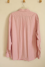 Gap Pink Pinstripe Cotton LS Button-down Shirt | XXL