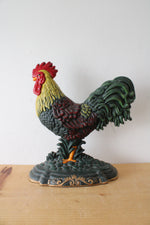 Vintage Cast Iron Rooster Door Stop
