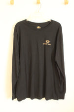 Mossy Oak Cotton Black and Camo LS Get Obsessed Shirt | XL