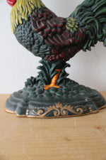 Vintage Cast Iron Rooster Door Stop