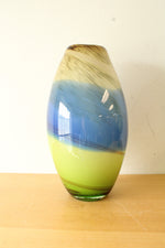 Blue & Green Blown Glass Vase
