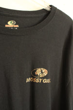 Mossy Oak Cotton Black and Camo LS Get Obsessed Shirt | XL