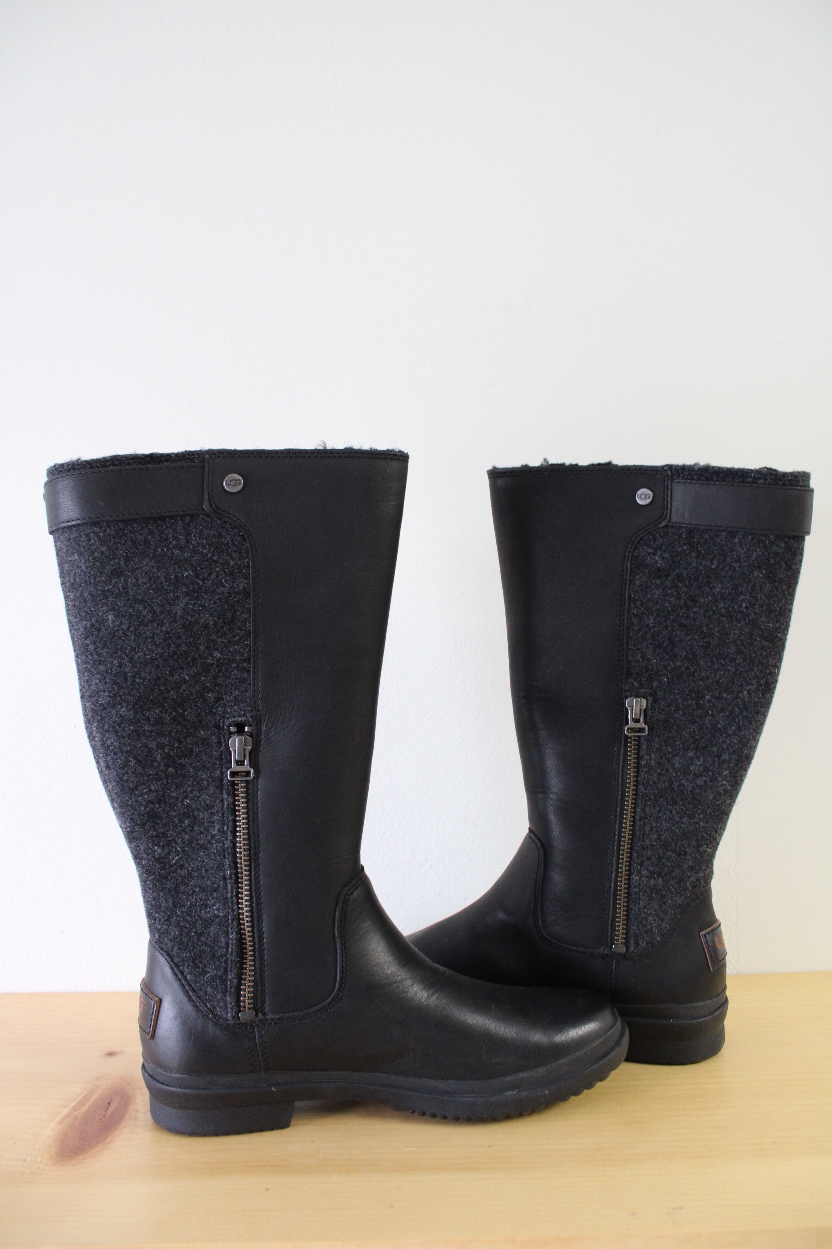 NEW UGG Janina Black Waterproof Knee High Boots | Size 6