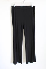 Anne Klein Black Straight Fit High Rise Pant | L