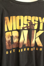 Mossy Oak Cotton Black and Camo LS Get Obsessed Shirt | XL