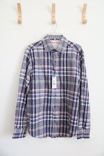 NEW Robert Graham Waldoff Blue Plaid & Paisley Button Down Shirt | XL