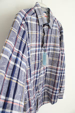 NEW Robert Graham Waldoff Blue Plaid & Paisley Button Down Shirt | XL