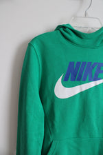 Nike Kelly Green Blue & White Logo Hoodie | Youth L
