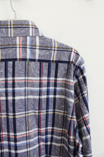 NEW Robert Graham Waldoff Blue Plaid & Paisley Button Down Shirt | XL