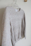 Alfred Dunner White Colorful Speckled Shimmer Sweater | M