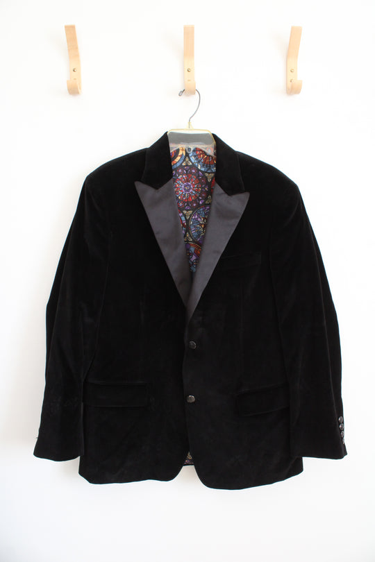 Robert Graham Black Cotton Velvet Blazer | 42
