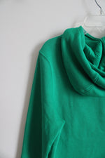 Nike Kelly Green Blue & White Logo Hoodie | Youth L