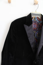Robert Graham Black Cotton Velvet Blazer | 42