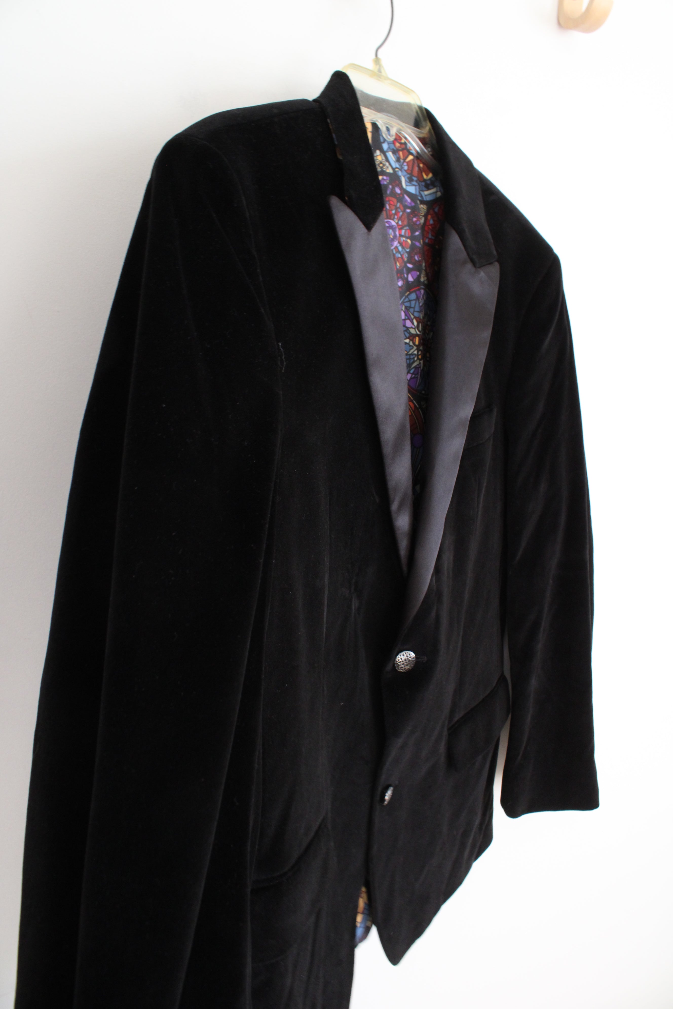 Robert Graham Black Cotton Velvet Blazer | 42