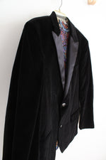 Robert Graham Black Cotton Velvet Blazer | 42