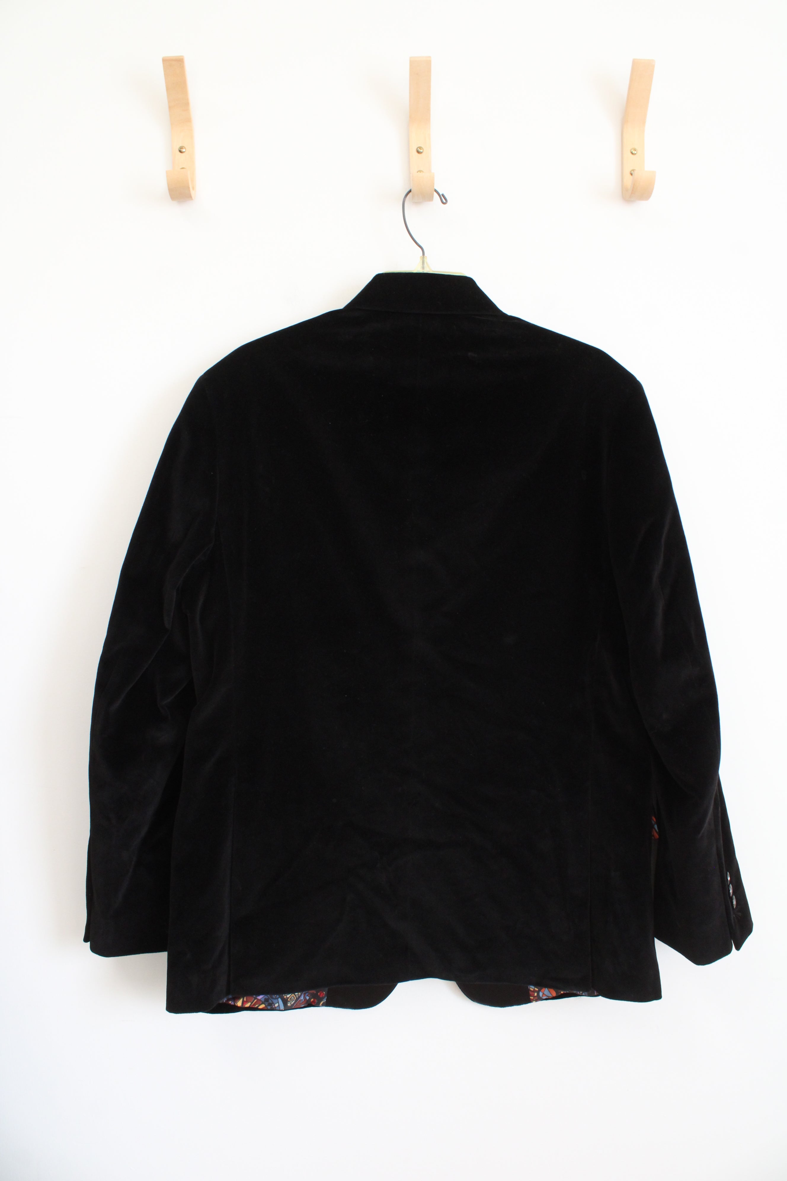 Robert Graham Black Cotton Velvet Blazer | 42