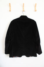 Robert Graham Black Cotton Velvet Blazer | 42