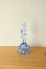 Vintage Cambridge Clear Depression Glass Draped Lady Flower Frog Figurine