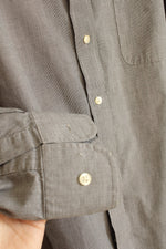 Chaps Gray Mini Plaid LS Button-down Shirt | XL