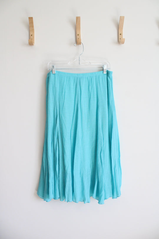 Zac & Rachel Light Blue Flowy Midi Skirt | L