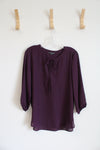 West Kel Plum Loose Flowy Top | M