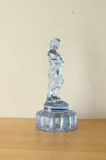 Vintage Cambridge Clear Depression Glass Draped Lady Flower Frog Figurine