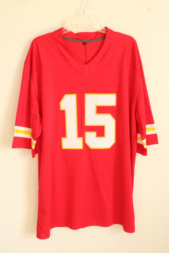 Unbranded Red White and Yellow SS Jersey #15 | XL