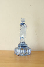 Vintage Cambridge Clear Depression Glass Draped Lady Flower Frog Figurine