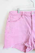 Old Navy High Rise O.G. Straight Pink Denim Shorts | 16