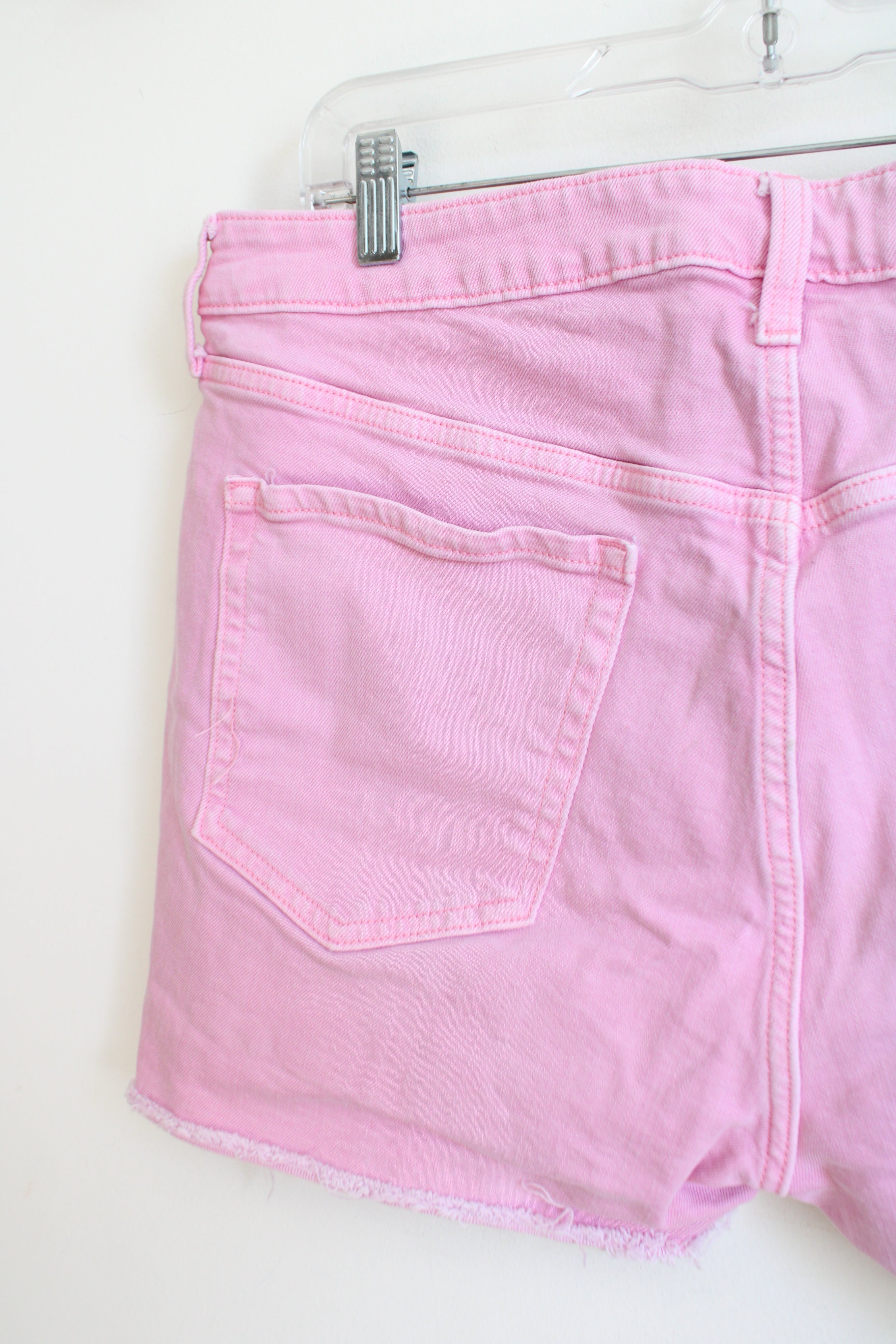 Old Navy High Rise O.G. Straight Pink Denim Shorts | 16