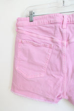 Old Navy High Rise O.G. Straight Pink Denim Shorts | 16