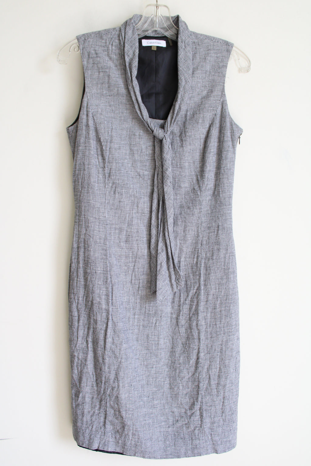 Calvin Klein Linen Blend Black & White Dress | 4